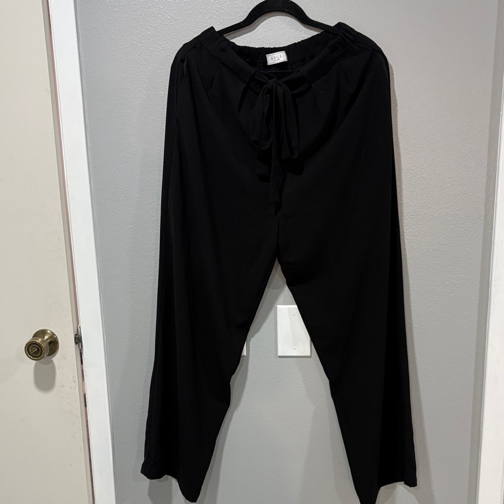 Sage Black Wide Leg Women's Pants